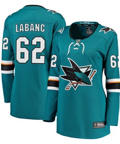 Kevin Labanc San Jose Sharks Fanatics Branded Womens Breakaway Jersey - Teal Nhl