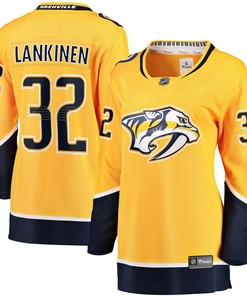 Kevin Lankinen Nashville Predators Fanatics Branded Womens Home Breakaway Player Jersey - Gold Nhl