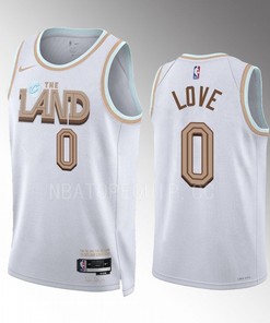 Kevin Love 0 2022-23 Cleveland Cavaliers White City Edition Jersey Swingman