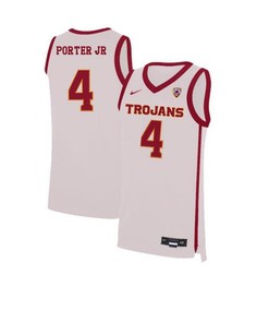 Kevin Porter Jr. 4 USC Trojans Elite Basketball Men Jersey - White