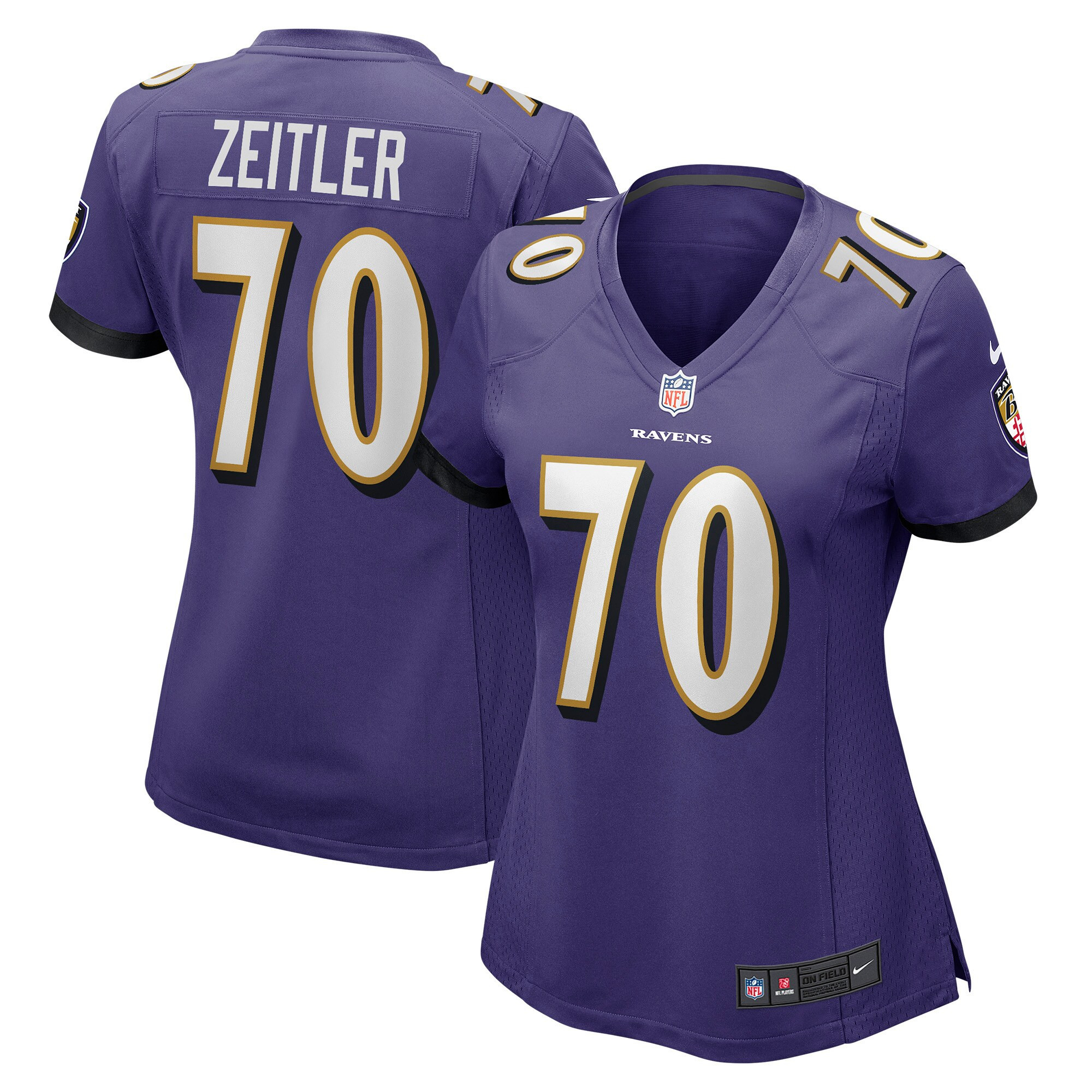 Kevin Zeitler Baltimore Ravens Womens Game Jersey - Purple Nfl