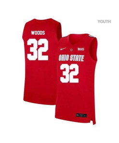Keyshawn Woods 32 Ohio State Buckeyes Elite Basketball Youth Jersey - Red