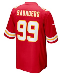 Khalen Saunders 99 Kansas City Chiefs Game Jersey - Red