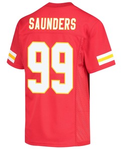 Khalen Saunders 99 Kansas City Chiefs Super Bowl LVII Champions Youth Game Jersey - Red