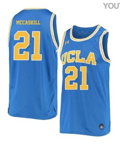 Khalid McCaskill 21 UCLA Bruins Retro Elite Basketball Youth Jersey - Blue