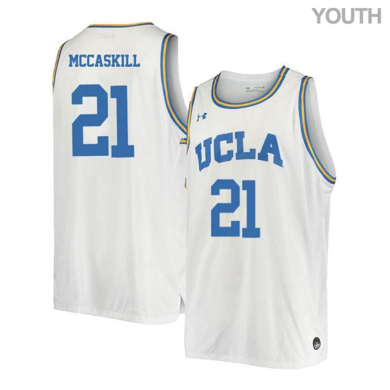 Khalid McCaskill 21 UCLA Bruins Retro Elite Basketball Youth Jersey - White