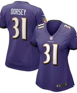 Khalil Dorsey Baltimore Ravens Womens Game Jersey - Purple Nfl