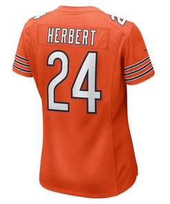 Khalil Herbert 24 Chicago Bears Women's Alternate Game Player Jersey - Orange