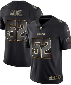 Khalil Mack #52 Chicago Bears Nfl Explosion Legendary Gold Black Jersey