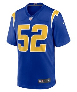 Khalil Mack 52 Los Angeles Chargers Alternate Game Jersey - Royal