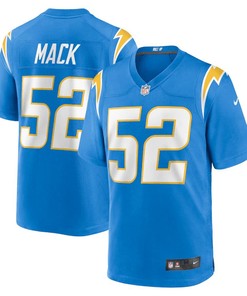 Khalil Mack 52 Los Angeles Chargers Game Jersey - Powder Blue