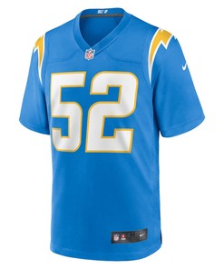 Khalil Mack 52 Los Angeles Chargers Game Jersey - Powder Blue