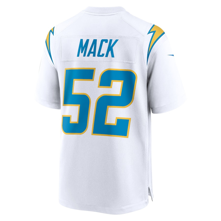 Khalil Mack 52 Los Angeles Chargers Game Jersey - White