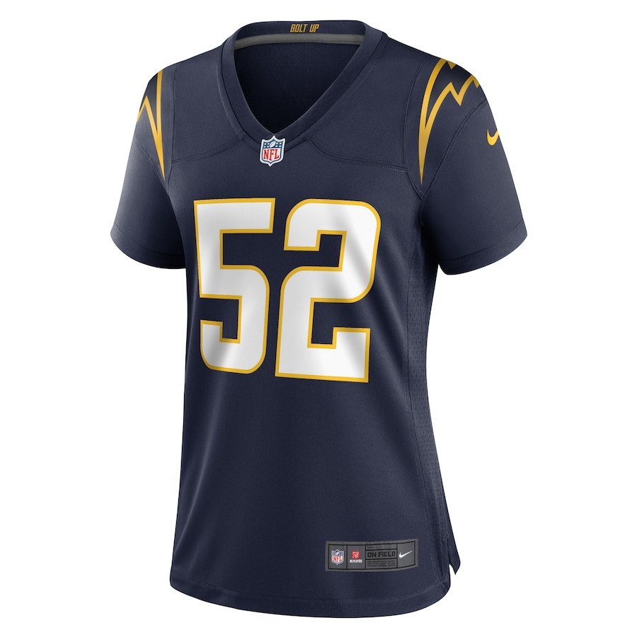 Khalil Mack 52 Los Angeles Chargers Women's Alternate Game Jersey - Navy