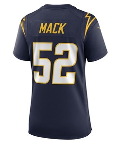Khalil Mack 52 Los Angeles Chargers Women's Alternate Game Jersey - Navy