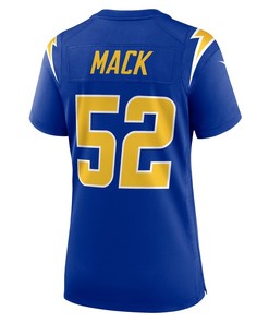 Khalil Mack 52 Los Angeles Chargers Women's Alternate Game Jersey - Royal