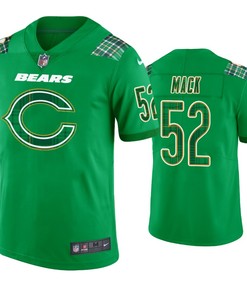 Khalil Mack Chicago Bears #52 Jersey St. Patricks Day Kelly Green Lucky - Men