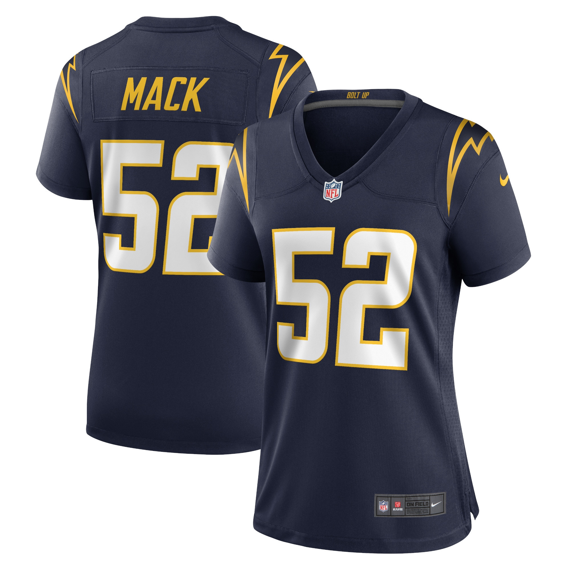 Khalil Mack Los Angeles Chargers Womens Alternate Game Jersey Navy Nfl