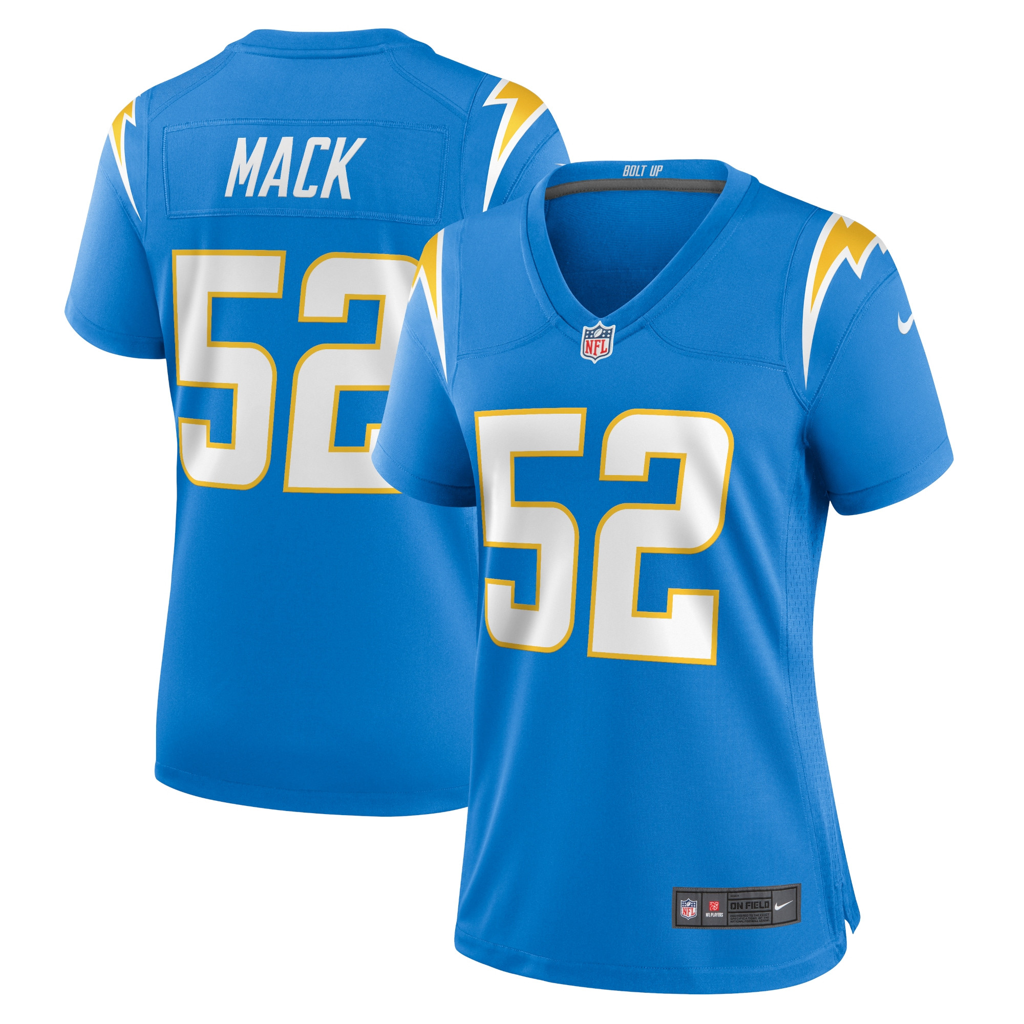 Khalil Mack Los Angeles Chargers Womens Game Jersey - Powder Blue Nfl