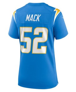 Khalil Mack52 Los Angeles Chargers Game Women Jersey - Powder Blue Jersey