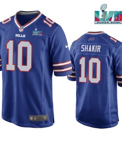 Khalil Shakir 10 Buffalo Bills Super Bowl LVII Logo Game Player Men Jersey - Royal Jersey