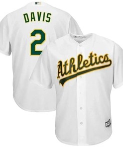 Khris Davis Oakland Athletics Home Official Cool Base Player Jersey - White