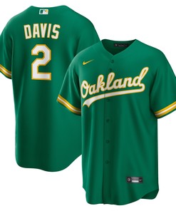 Khris Davis Oakland Athletics Official Replica Player Jersey - Green Mlb