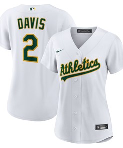Khris Davis Oakland Athletics Womens Home Replica Player Jersey White Mlb