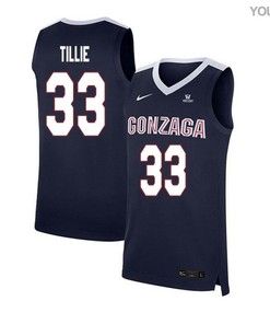 Killian Tillie 33 Gonzaga Bulldogs Elite Basketball Youth Jersey - Navy