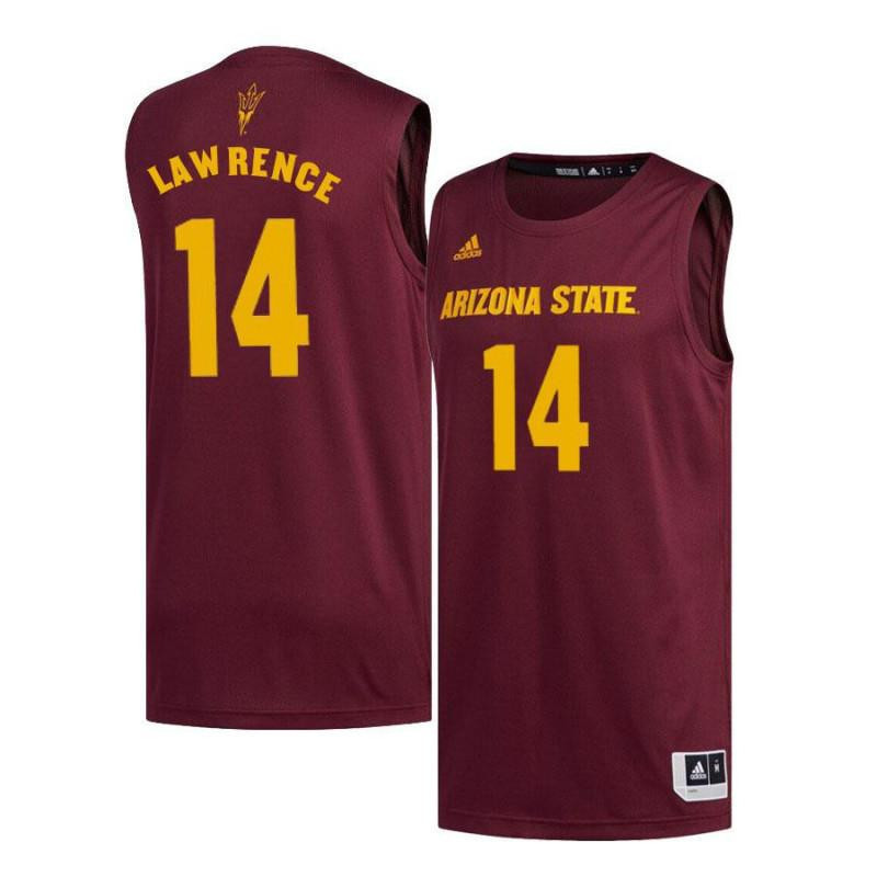 Kimani Lawrence 14 Arizona State Sun Devils Basketball Men Jersey - Maroon