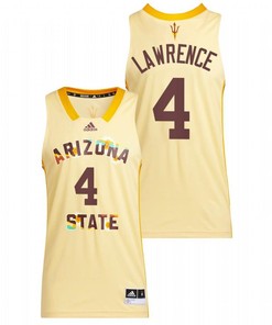Kimani Lawrence 4 Yellow Arizona State Sun Devils 2022 Basketball Honoring Black Excellence Jersey
