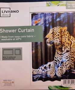 King of the Jungle - 3D Leopard Shower Curtain for Bathroom Decor