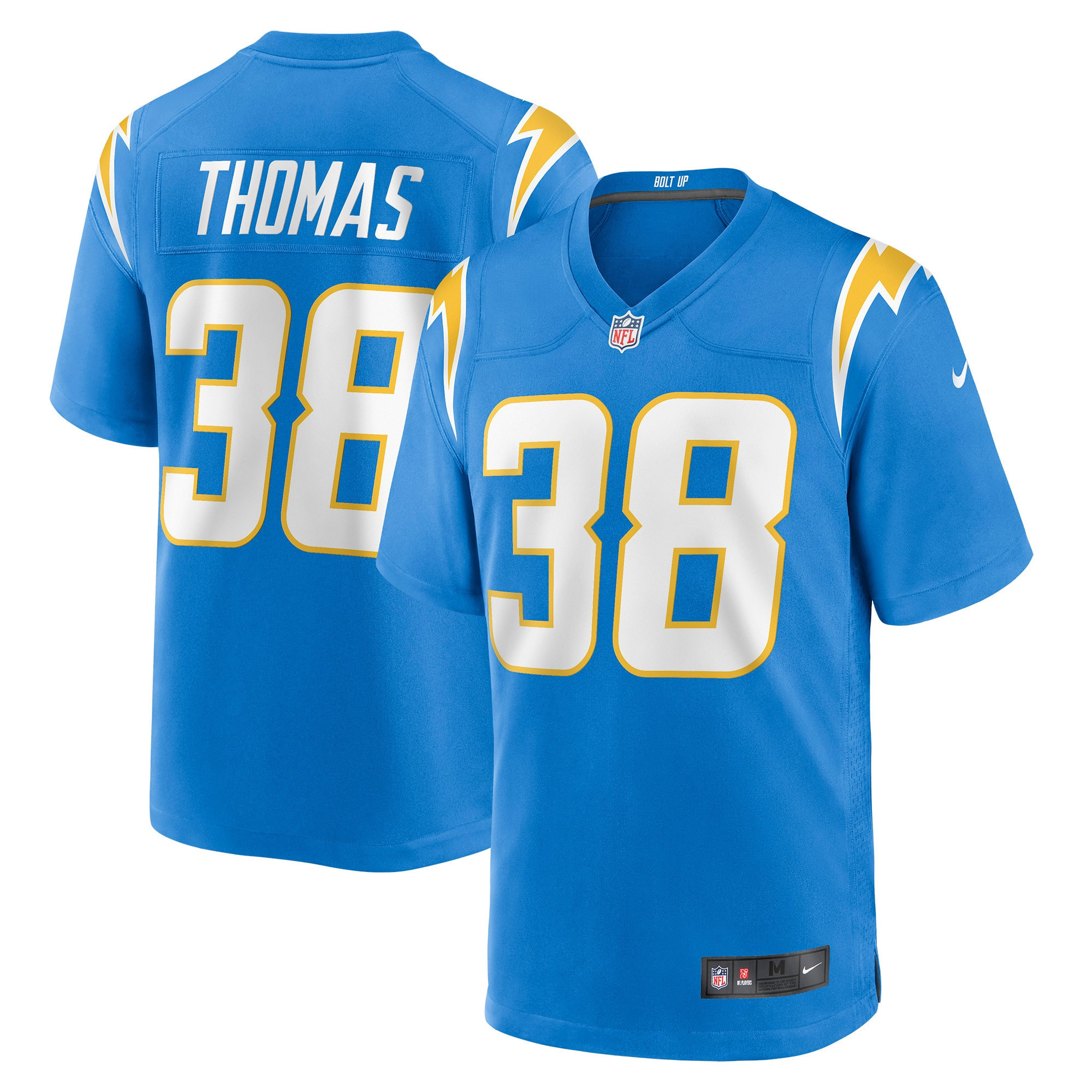 Kiondre Thomas Los Angeles Chargers Game Jersey - Powder Blue Nfl