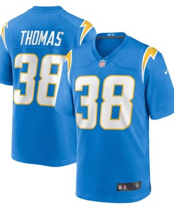 Kiondre Thomas Los Angeles Chargers Game Jersey - Powder Blue Nfl
