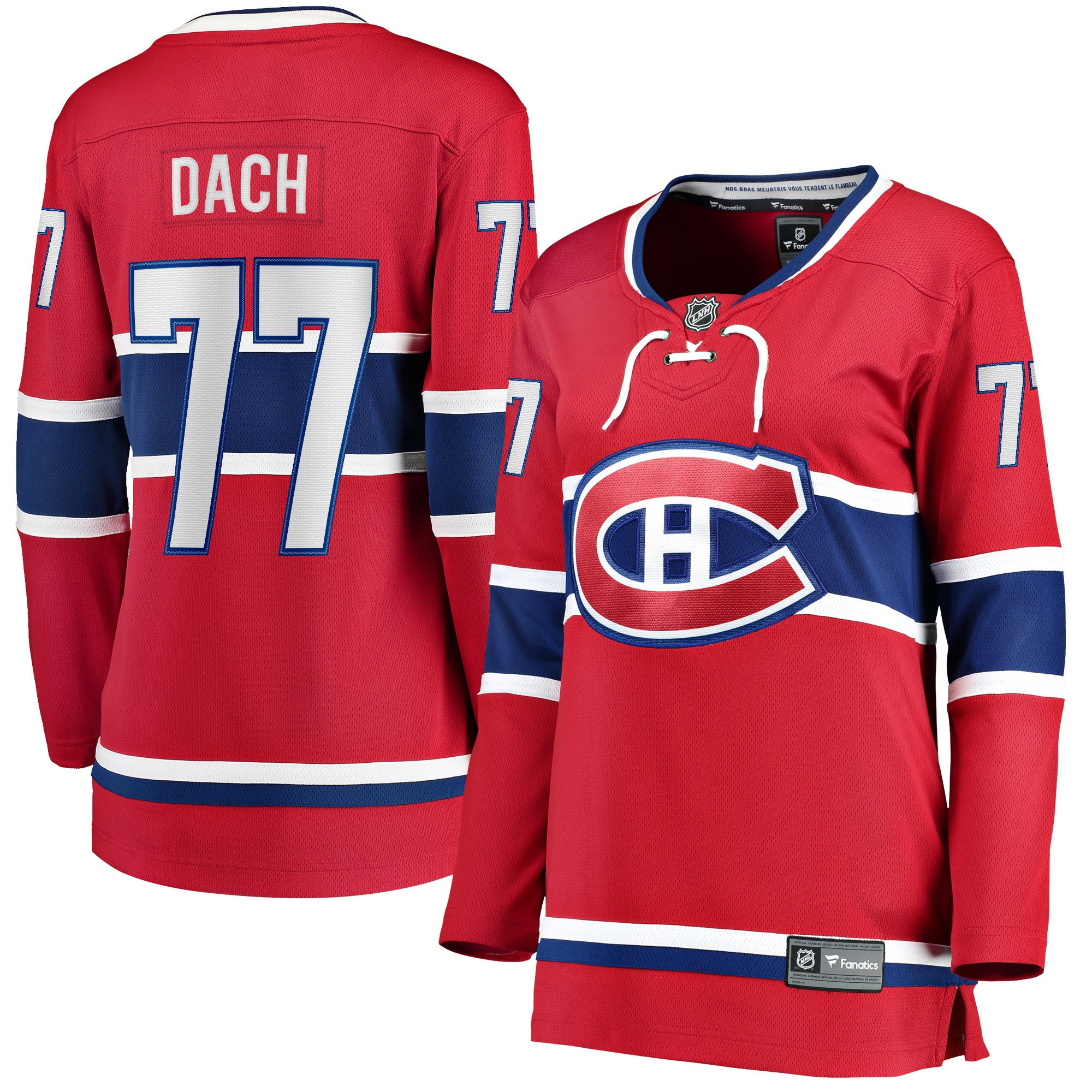 Kirby Dach Montreal Canadiens Fanatics Branded Womens Home Breakaway Player Jersey - Red Nhl