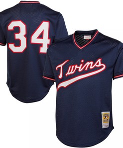 Kirby Puckett Minnesota Twins Mitchell & Ness 1985 Authentic Cooperstown Collection Mesh Batting Practice Jersey - Navy Mlb