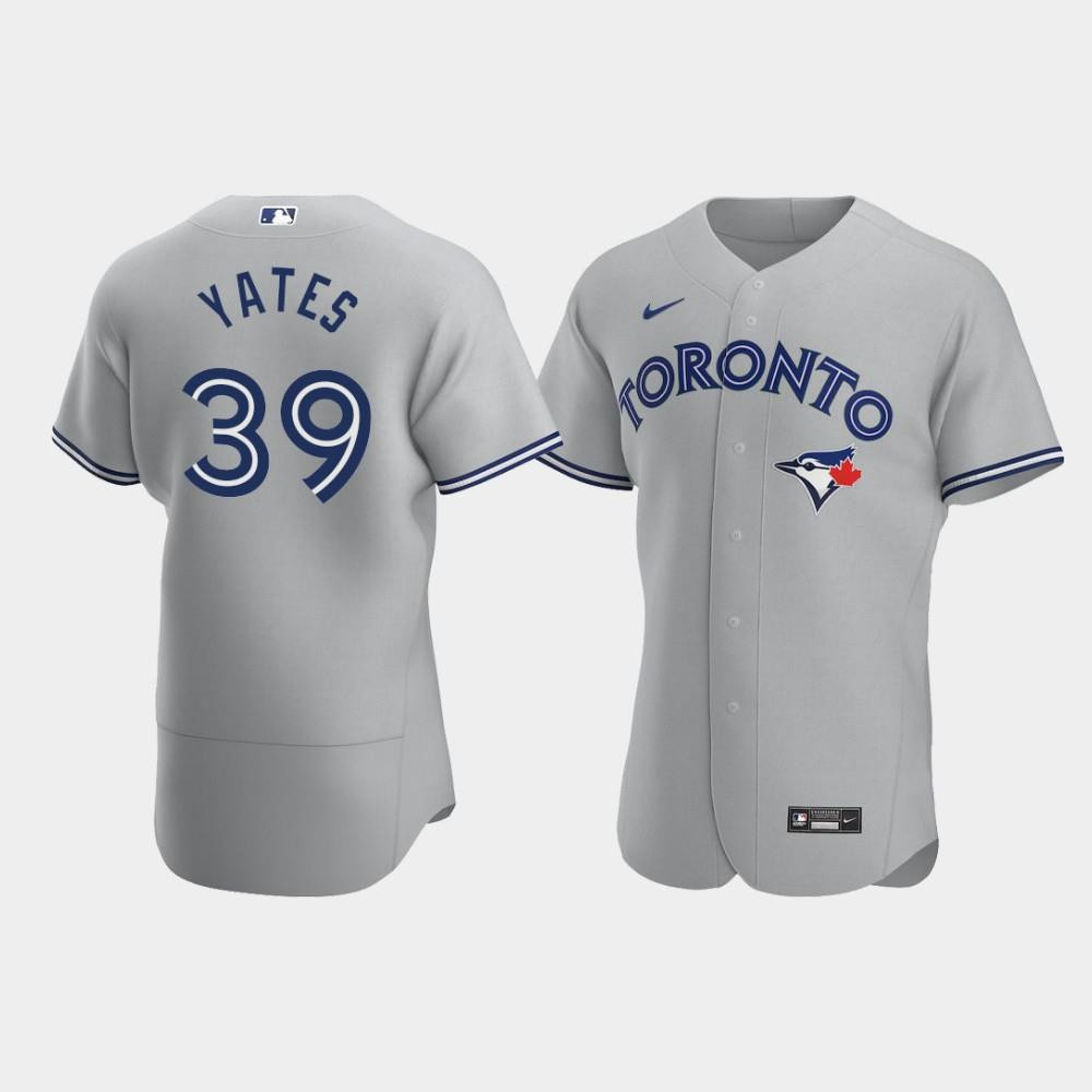 Kirby Yates 39 Toronto Blue Jays Gray Road Jersey