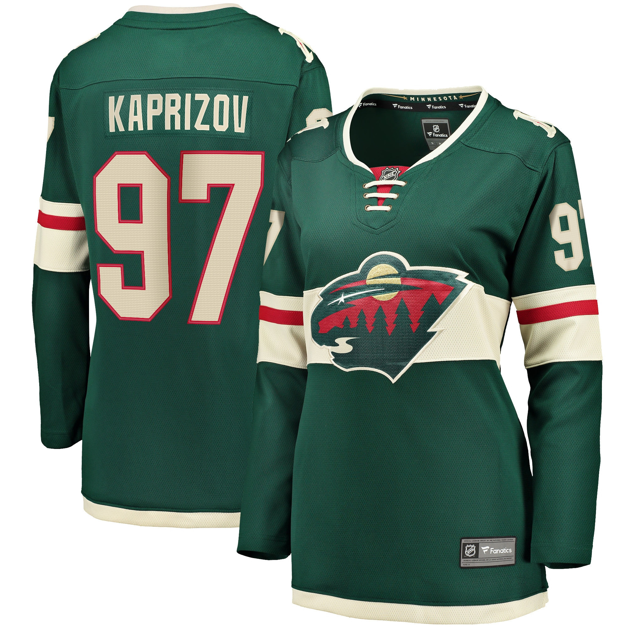 Kirill Kaprizov Minnesota Wild Fanatics Branded Womens Home Breakaway Replica Jersey - Green Nhl