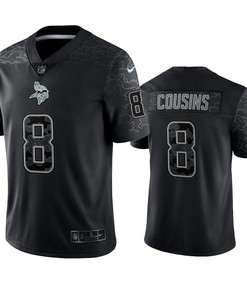 Kirk Cousins 8 Minnesota Vikings Black Reflective Limited Jersey - Men