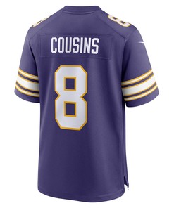 Kirk Cousins 8 Minnesota Vikings Classic Game Men Jersey - Purple