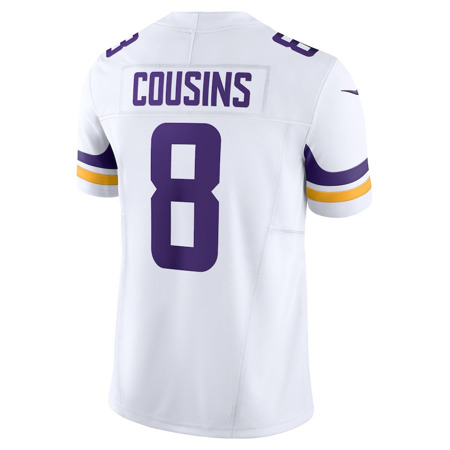 Kirk Cousins 8 Minnesota Vikings Classic Vapor F.U.S.E. Limited Men Jersey - White
