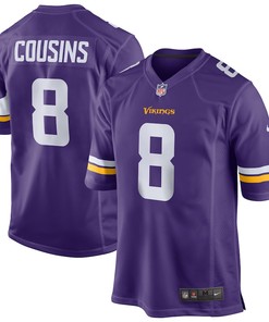 Kirk Cousins 8 Minnesota Vikings Game Jersey - Purple