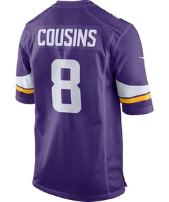 Kirk Cousins 8 Minnesota Vikings Game Jersey - Purple
