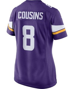Kirk Cousins 8 Minnesota Vikings Women's Game Player Jersey - Purple