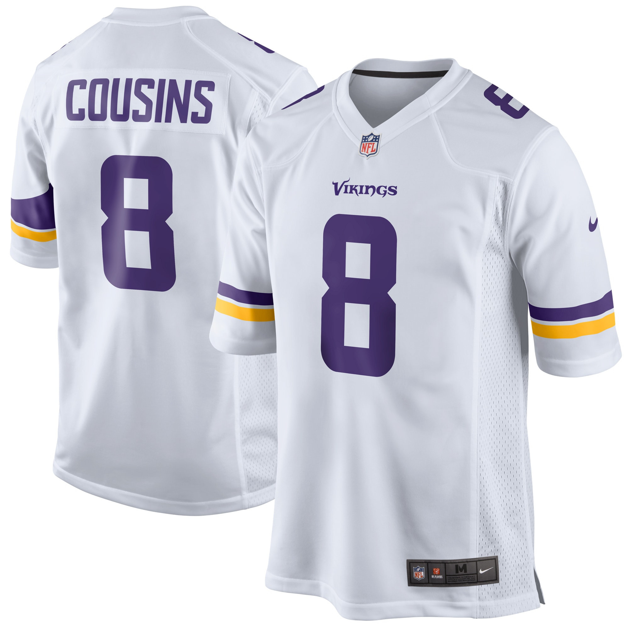 Kirk Cousins Minnesota Vikings Game Jersey - White Nfl