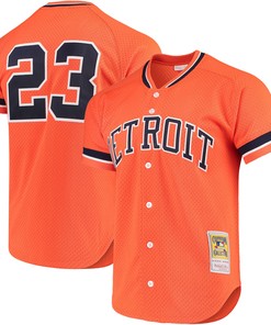 Kirk Gibson Detroit Tigers Mitchell & Ness Fashion Cooperstown Collection Mesh Batting Practice Jersey - Orange Mlb