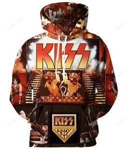 Kiss Band Style 3 3D Hoodie Zip Hoodie