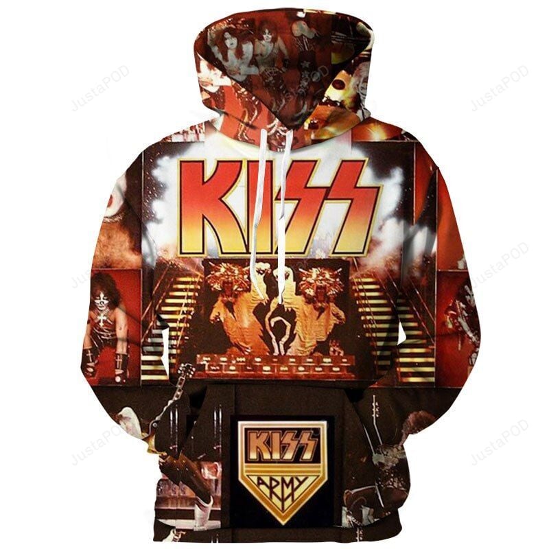Kiss Band Style 3 3D Hoodie Zip Hoodie