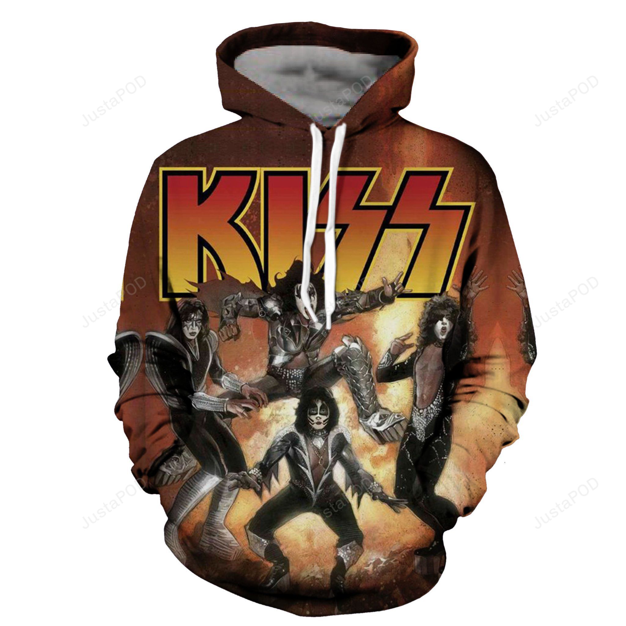 Kiss Band Style 5 3D Hoodie Zip Hoodie