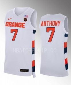 Kiyan Anthony 7 Syracuse Orange White Jersey College Basketball